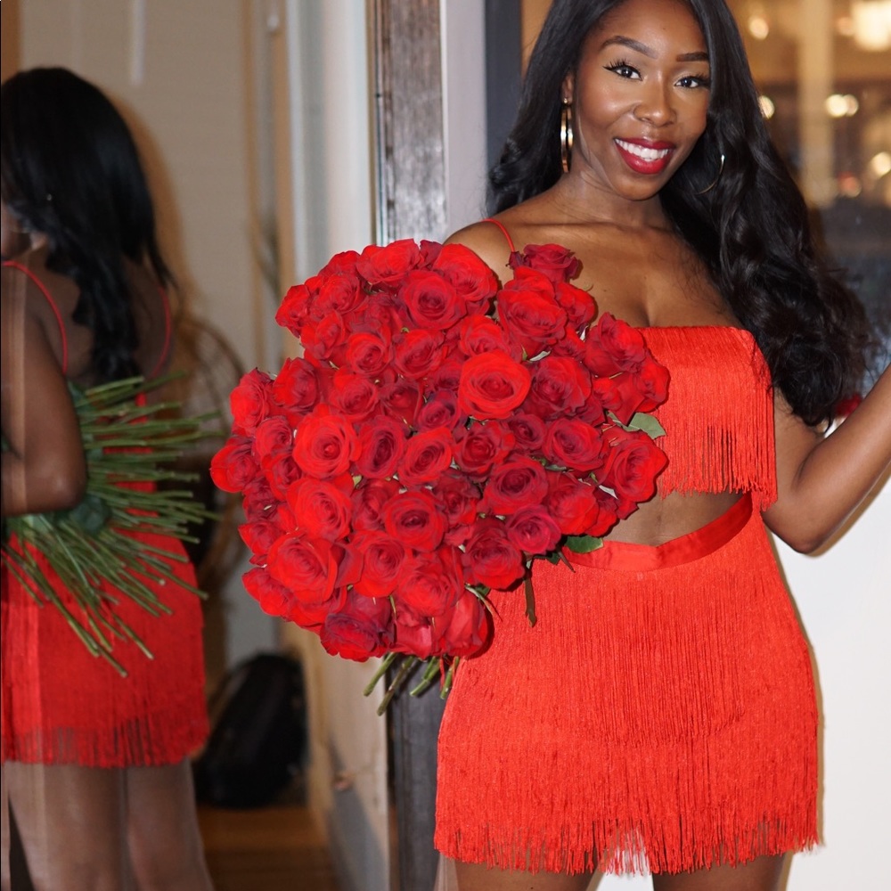 Red Fringe Two Piece Co-ord Set